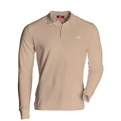 POLO A MANCHES DEPART HOMMES BEIGE